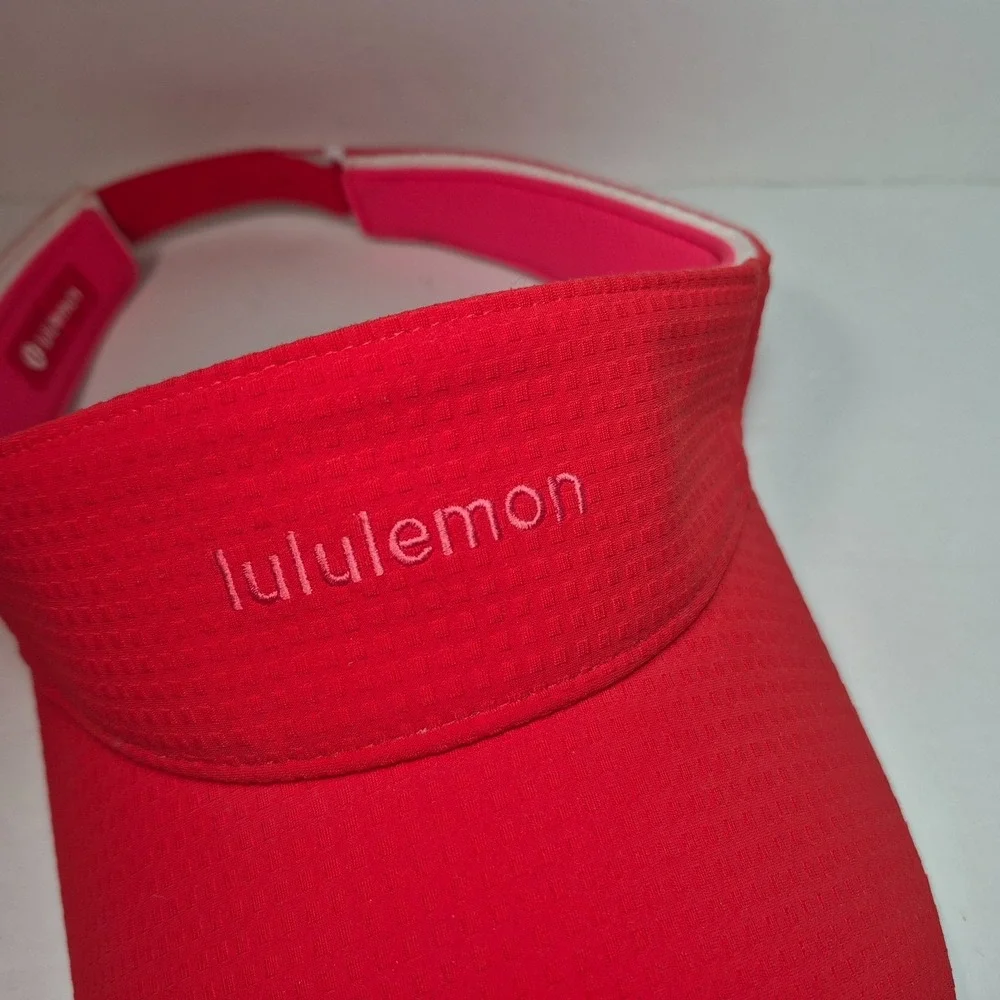 Lululemon All-Sport Visor Removable Sweatband Lulu Red One Size Adjustable